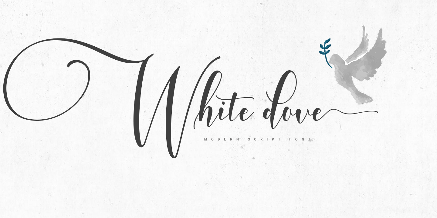 Przykład czcionki White Dove Script